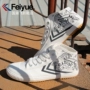 Giày vải nhảy giúp phụ nữ vẽ tay giày nam 2019 mới thủy triều mát mẻ giày thể thao graffiti unisex - Plimsolls giày thể thao nam chính hãng