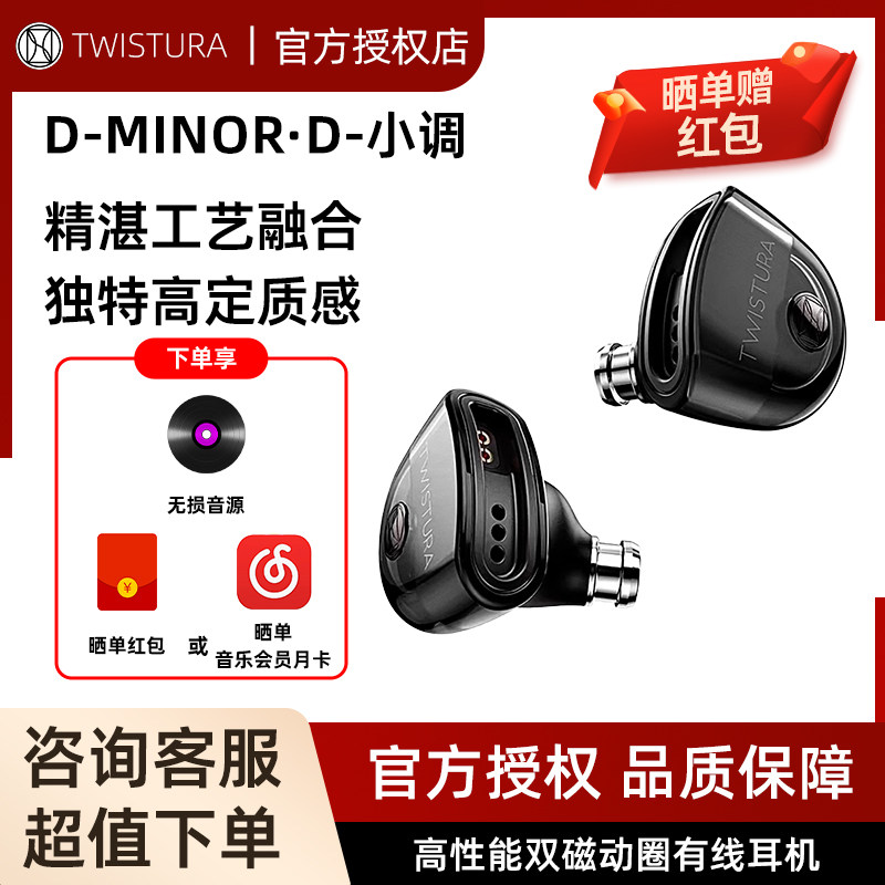 Twistura 逆转未来 D-MINOR D-小调 入耳式可换线HiFi耳机