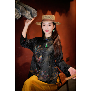 蓝大新中式 马甲5588 桑蚕丝无袖