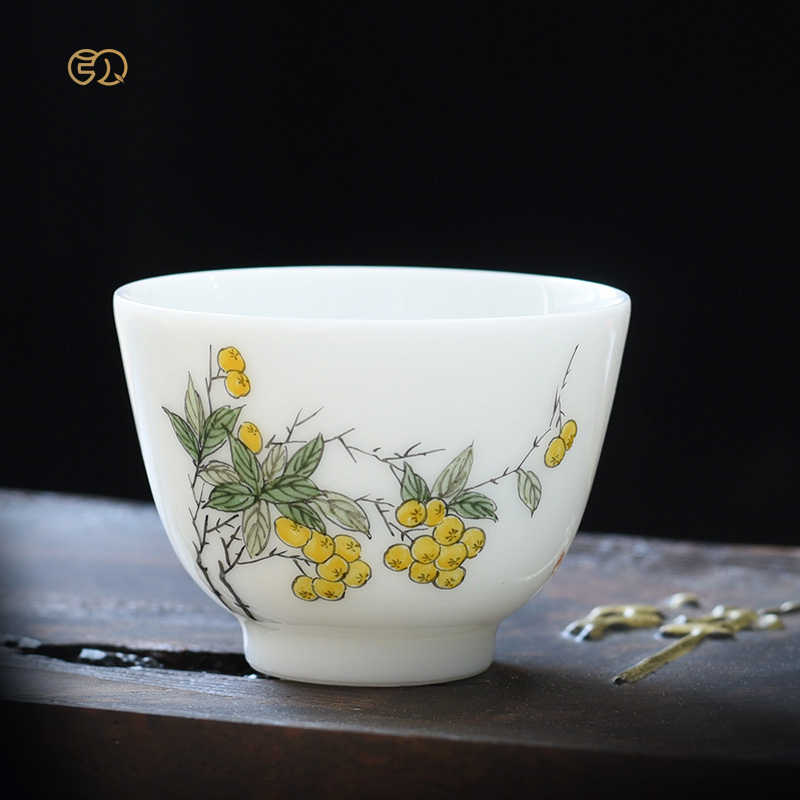 百弘手绘陶瓷茶具品茗杯