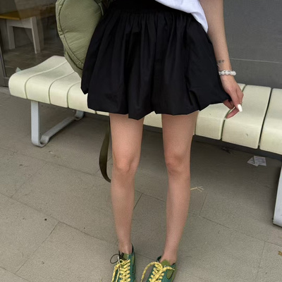 2025韩国灯笼裙裤百搭显瘦纯色