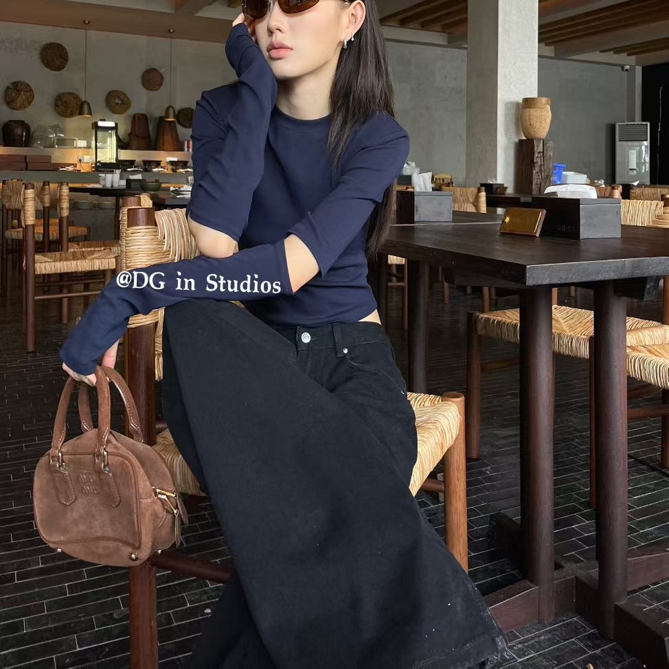 DGinstudio秋季新款镂空长袖T恤