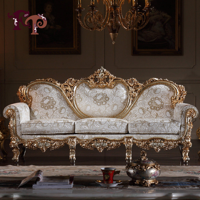fp古典家具欧式手工雕花实木沙发套装 法式客厅沙发布艺奢华沙发|ruв категории жилой мебели, диван класса, деревянный диван - от Buy2taobao.com для оказания профессиональной услуги покупки агента Taobao