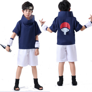 宇智波佐助全套苦无忍具护额万圣节 儿童动漫火影忍者COSPLAY男装