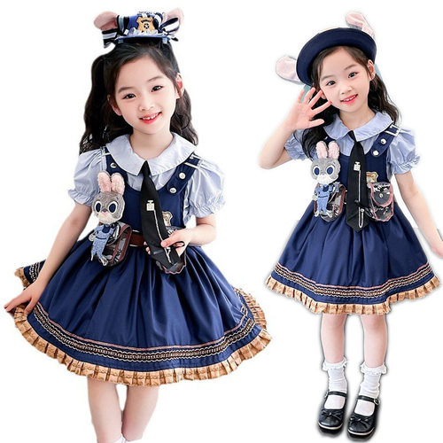 朱迪兔子cos警官裙子女童洛丽塔