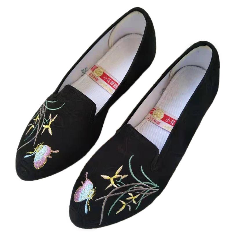 足下有福布鞋民族圆头低跟牛筋底