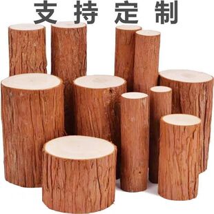 杉木桩原木树干花瓶插花装饰摆件户外园林绿化景观造景防腐实木
