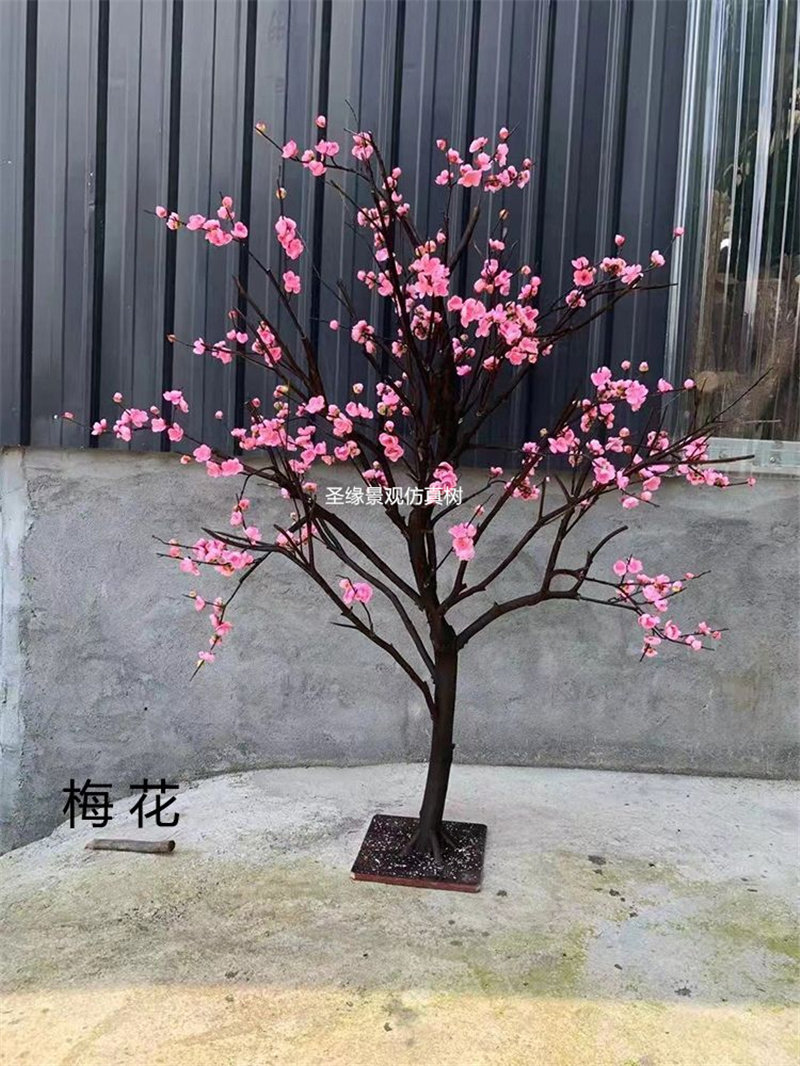 仿真梅花树定制冬季装饰展厅图片