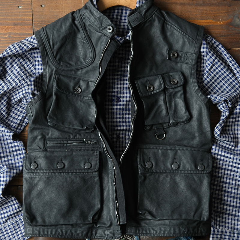 中古Remake商店户外油蜡涂层马甲