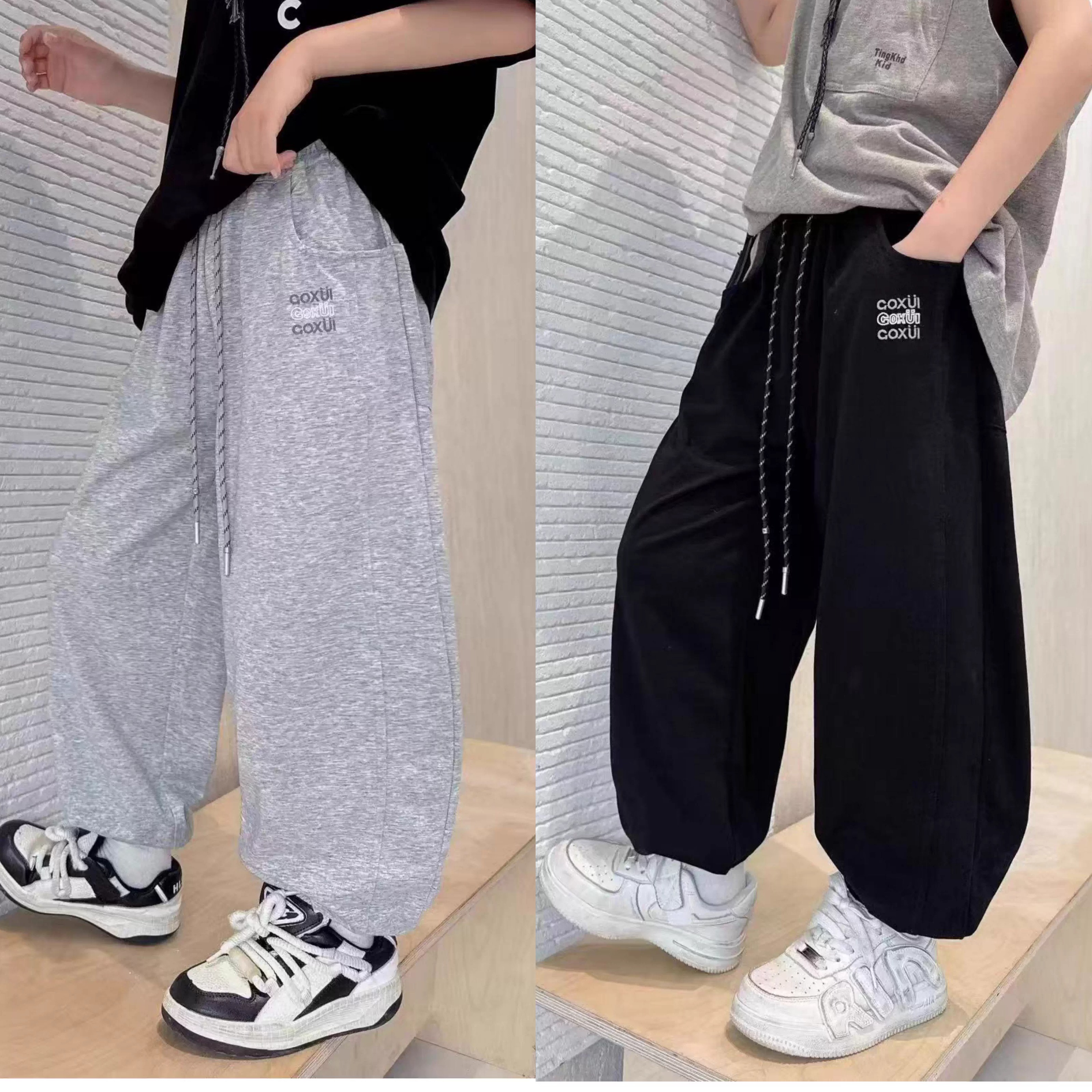 特价mooyo品牌韩夏款中大童长裤针织休闲卫裤运动裤儿童男女童薄