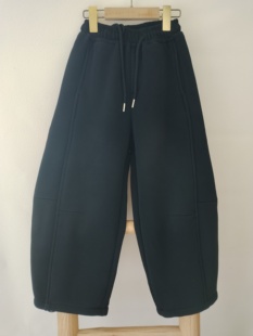 特价微暇品牌童装25冬款弯刀裤一体绒针织卫裤儿童裤子男童女童