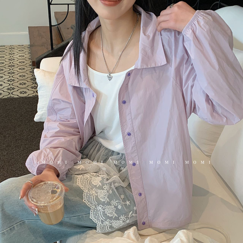 【小乐专享】浅夏阳光小翻领防晒衣女UPF50+户外长袖防晒服上衣