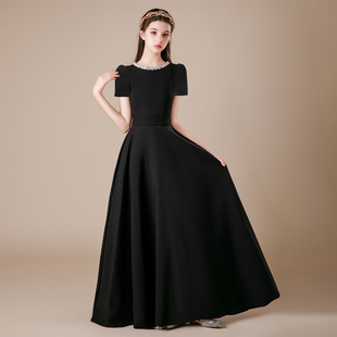 高端女中大童小提琴音乐会演奏走秀主持人钢琴演奏长笛演出晚礼服