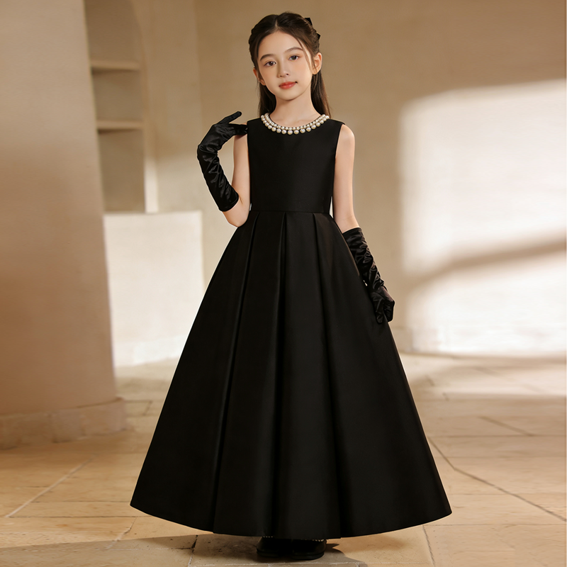 女童小提琴朗诵钢琴比赛晚礼服