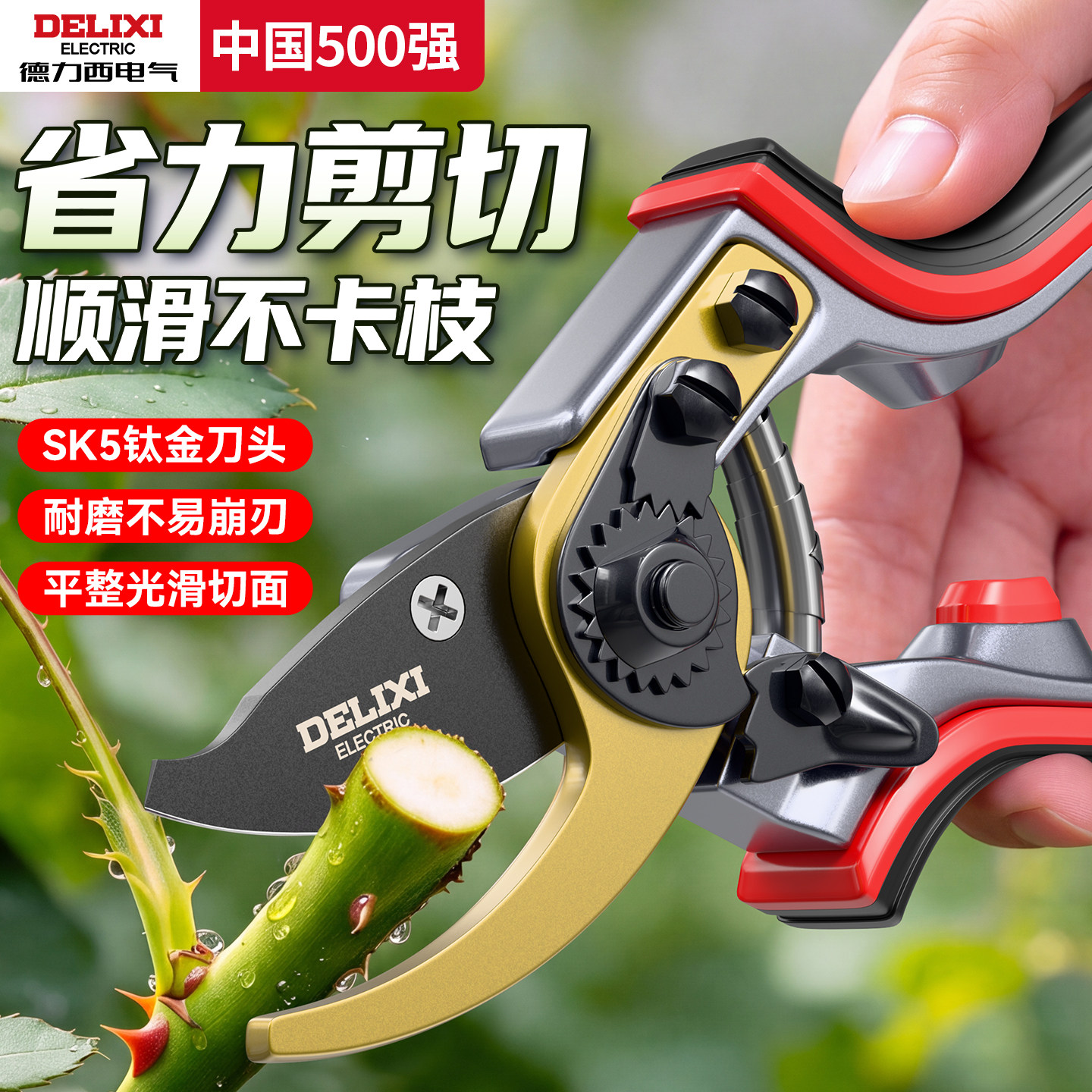 德力西剪树枝专用剪刀园艺修剪树枝专用修枝剪工具修果树剪枝修花