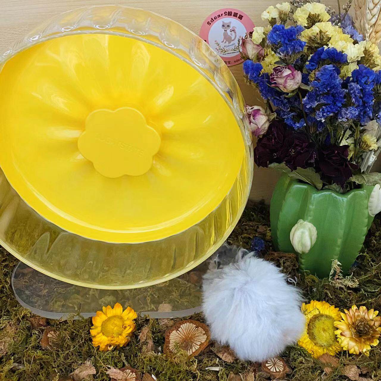 布卡星仓鼠跑轮全透明星光金丝熊超静音滚轮21CM玩具造景用品