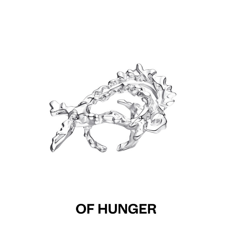 of hunger打结系列2022ss3d融化胶感绳结戒指环戒环原创
