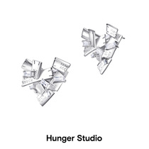 Studio奇珍异宝Ⅱ系列2021AW重叠tag爱心形耳环高级感耳钉Hunger