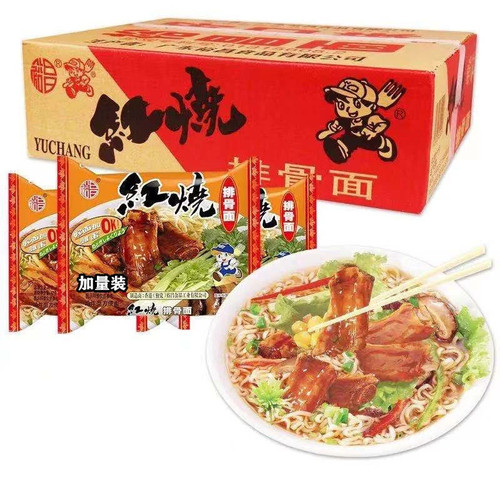 裕昌红烧排骨面干脆面怀旧方便面整箱儿时速食鸡汁面袋装泡面速食