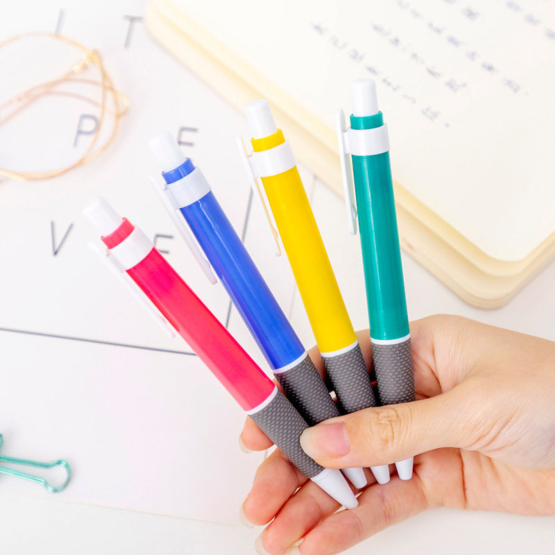 100支按动圆珠笔创意文具按压式蓝色广告笔0.5mm小奖品