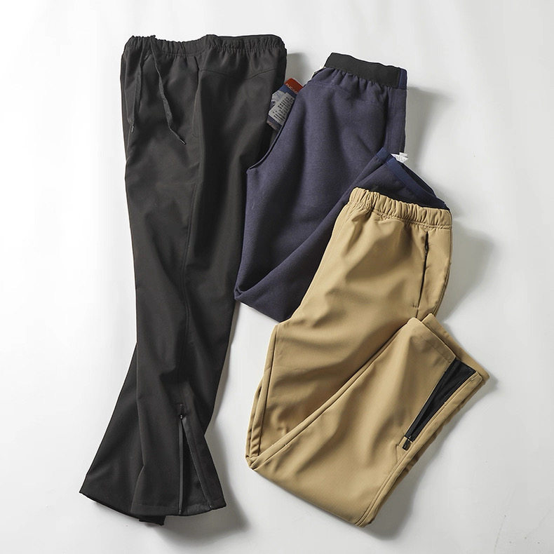 户外冲锋裤男士秋冬季防风防水加绒加厚保暖透气登山裤滑雪软壳裤