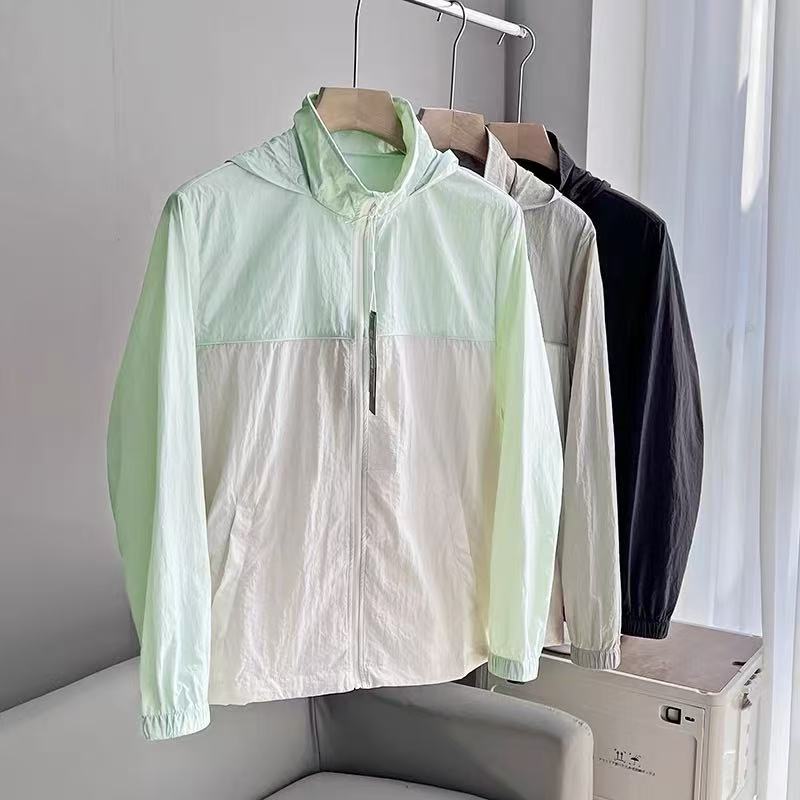 防晒衣男士夏季防紫外线透气轻薄款连帽夹克外套速干皮肤衣
