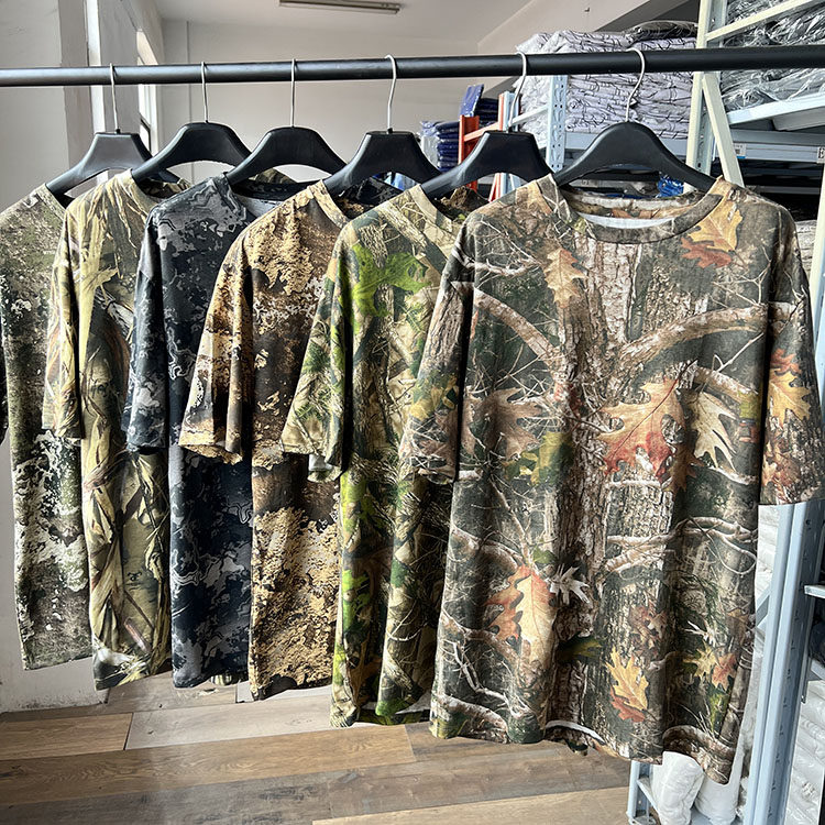 迷彩短袖t恤男夏季水洗硬汉军旅风丛越野户外猎装宽松大码打底衫