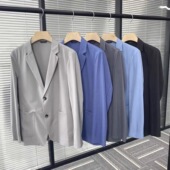 春秋夏防晒薄款 休闲小西装 男士 凉爽透气两粒扣速干冰丝单西服外套