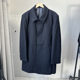 呢子风衣外套 商务休闲中长款 50%羊毛呢大衣男士 秋冬季