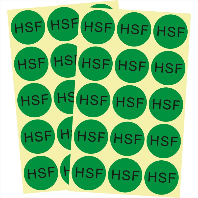 hsf标签绿色环保无有害物质标识卡ROHS+HF质检合格HSF标签贴纸