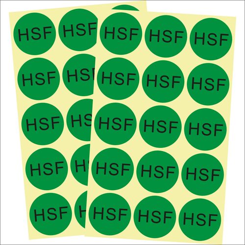 hsf标签绿色环保无有害物质标识卡ROHS+HF质检合格HSF标签贴纸