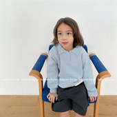 26春新水波网眼纹polo翻领儿童针织衫 Digreen BabyWe韩国代购