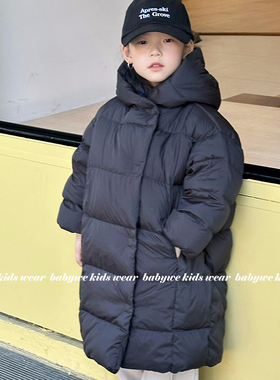 【清仓福利】bebenous高蓬松白鸭绒防风保暖中长款儿童连帽羽绒服