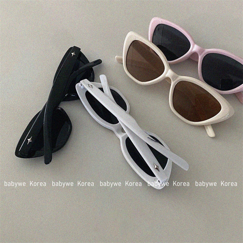 nightbebe▲BabyWe韩国代购赫本风复古时髦猫眼儿童墨镜太阳镜新
