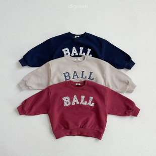 digreen▲BabyWe韩国代购童装25秋季儿童洋气星星字母休闲卫衣