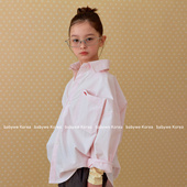 26春型格满分大牌宽松纯棉儿童口袋衬衫 minimal BabyWe韩国代购