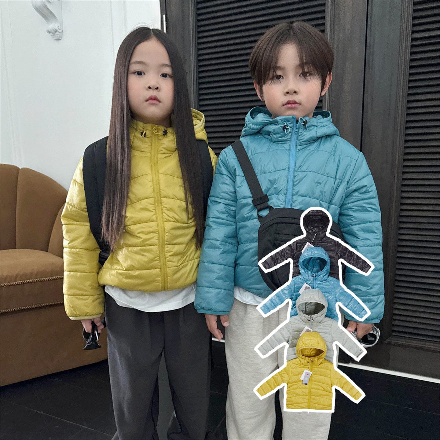 OUR▶BabyWe韩代3 M新雪丽亲子款暖绒外套保暖锁温排骨棉服可机洗
