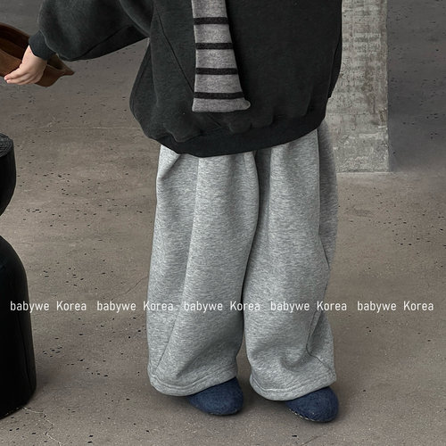 不易粘毛的软糯加绒可收口卫裤