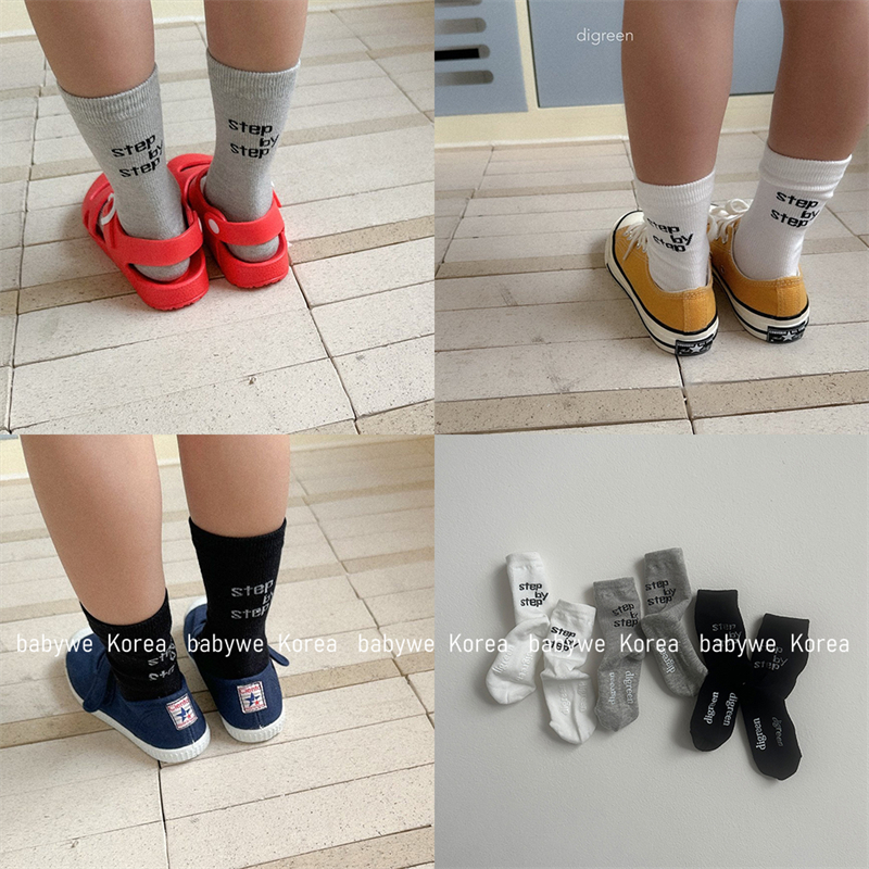 digreen后跟字母洋气中筒四季袜