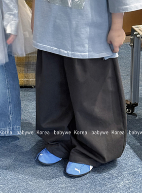 包邮▶bebenous主理人品牌26春季新儿童松弛感捏褶裤口宽松弯刀裤