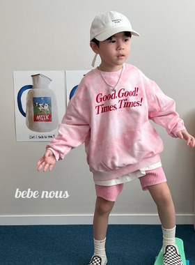growb▲BabyWe韩国代购童装男女童秋季good times晕染卫衣上衣