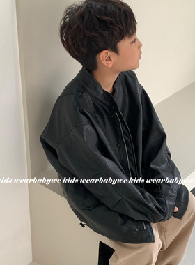 article韩国立领蛋白皮儿童皮衣