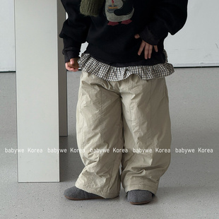 包邮▶bebenous主理人品牌冬季儿童双线加棉休闲裤山系户外风裤子