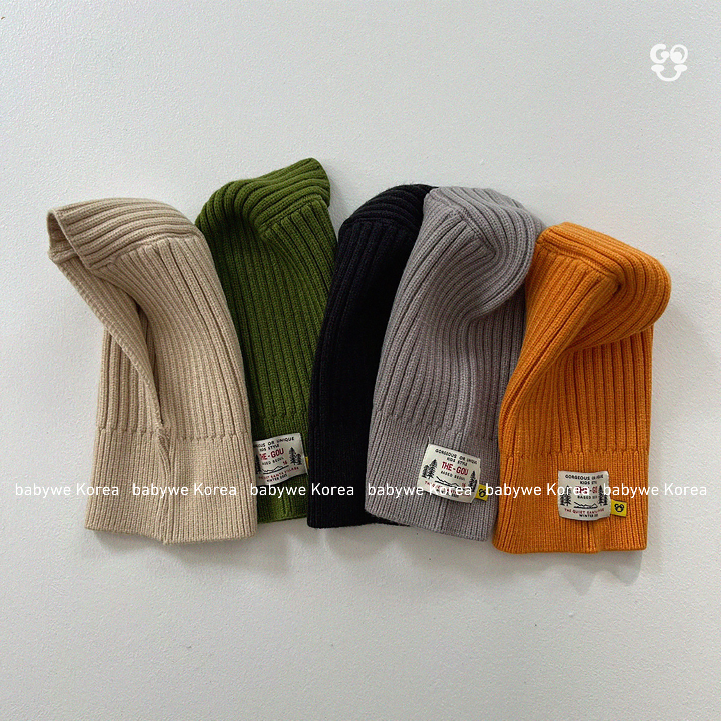 包邮GOU▲BabyWe韩国代购25冬季新儿童针织连帽围脖巴拉克拉法帽