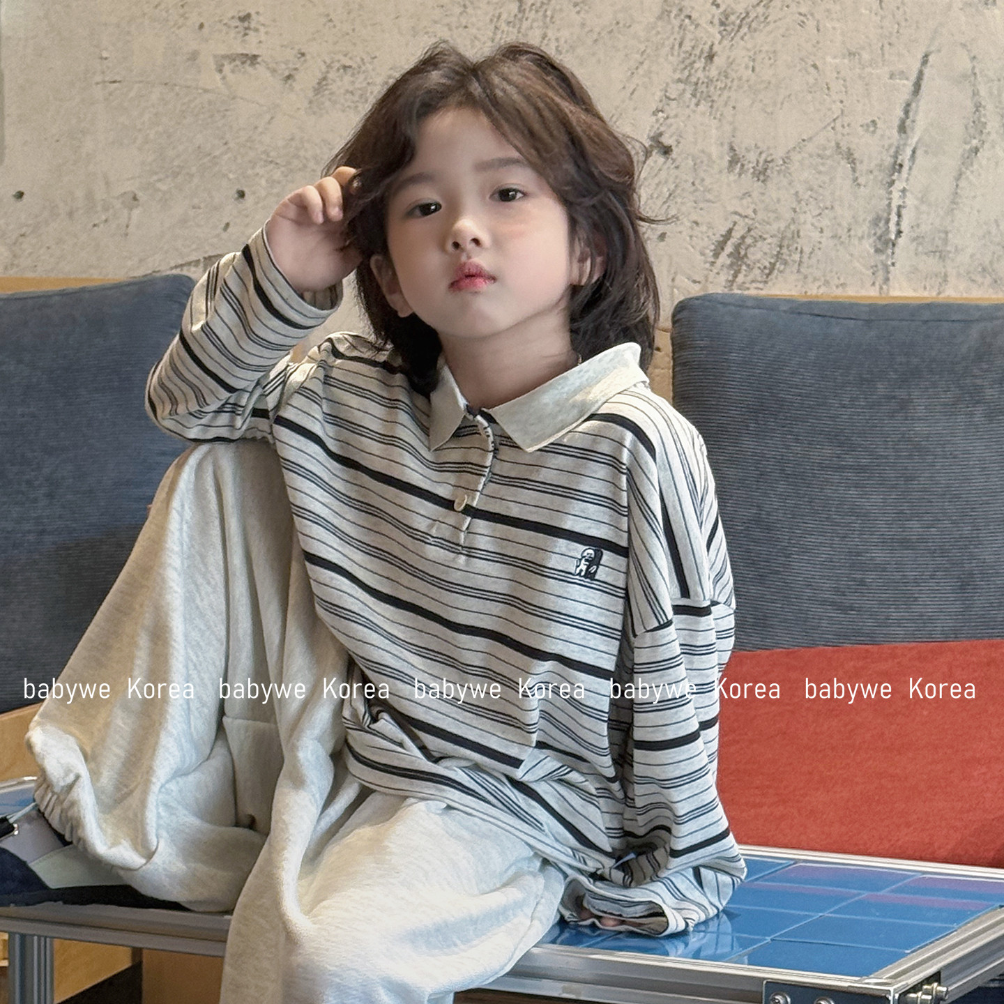 包邮▶bebenous主理人品牌26春拥抱的狗狗纯棉条纹翻领儿童polo衫,童装/婴儿装/亲子装,儿童POLO衫,淘宝优惠券,粉丝福利购,淘宝优惠卷