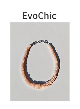 天然粉澳宝项链原创设计小众极简风项链