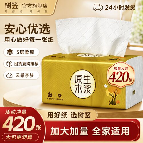 【420张加量大包】树签鎏金5层实惠装家用户外清洁2元小商品1包