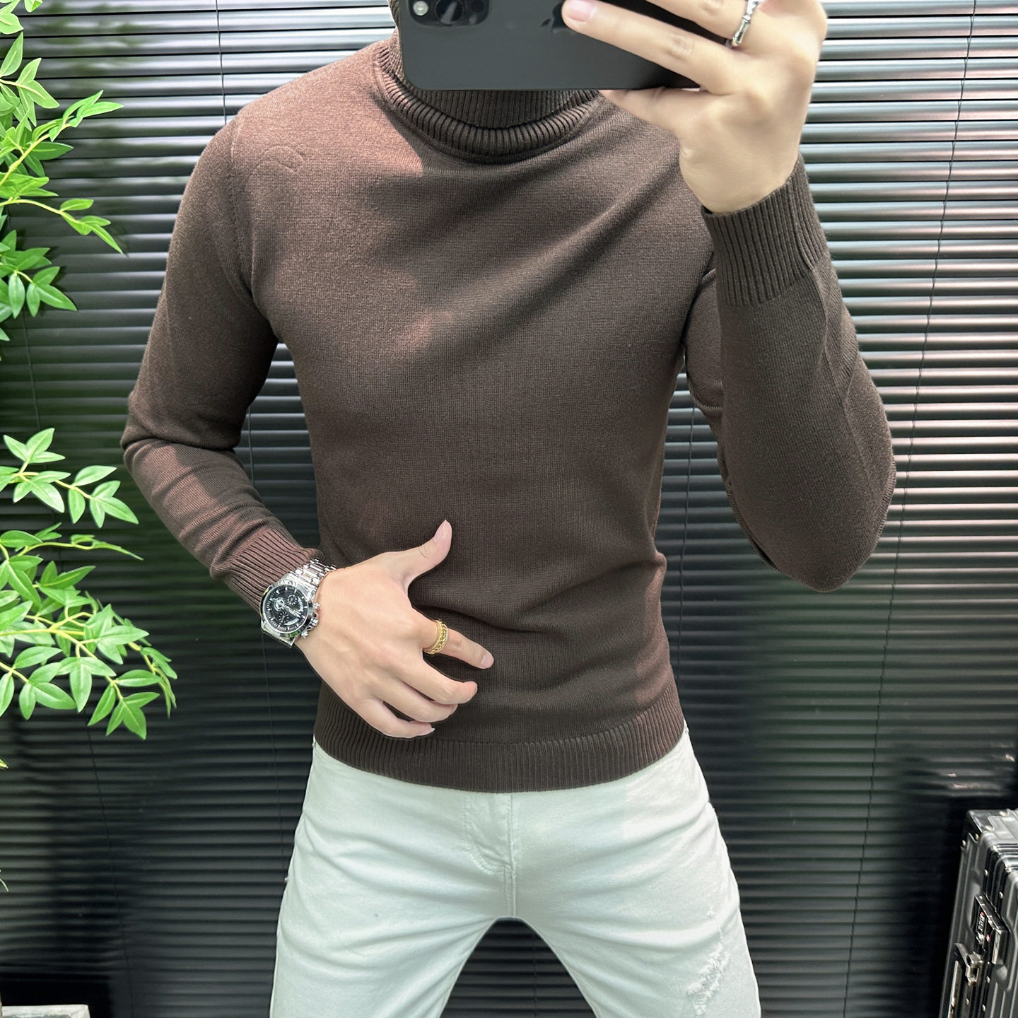 高端简约秋冬男士高领毛衣韩版修身纯色保暖内搭男针织衫打底毛衣,男装,针织衫/毛衣,淘宝优惠券,粉丝福利购,淘宝优惠卷