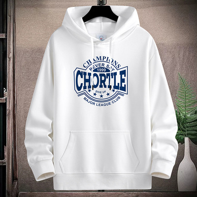 潮牌连帽卫衣男春秋新款加绒加厚青少年宽松秋冬外套