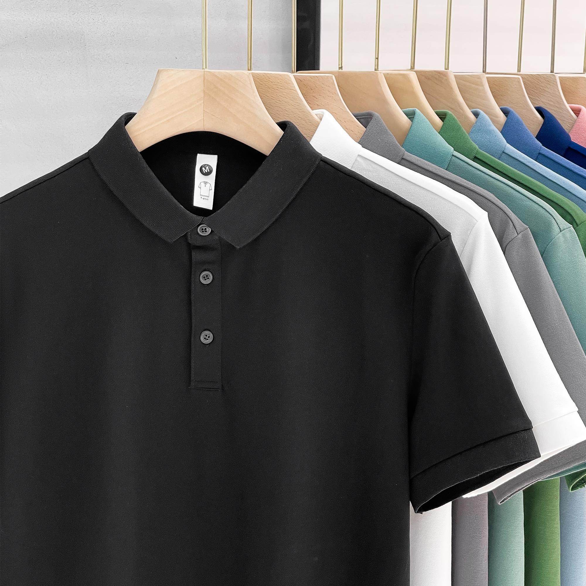 珠地polo衫男短袖t恤夏季薄2025新款翻领商务休闲保罗衫,男装,T恤,淘宝优惠券,粉丝福利购,淘宝优惠卷